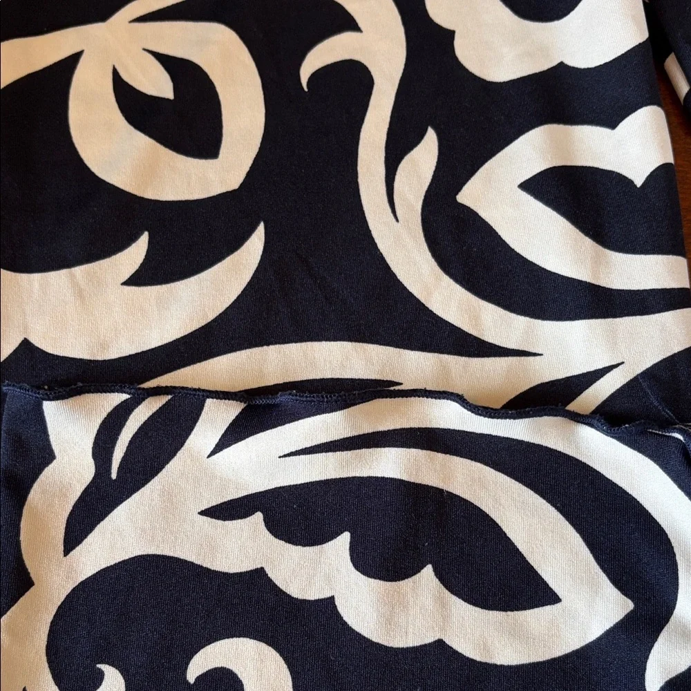 Girls Navy & White Swirl Lounge Pants with Drawstring - Picture 3 of 5